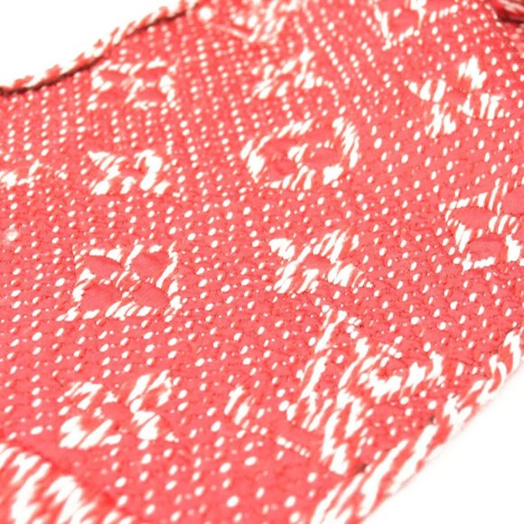 LOUIS VUITTON Wool Silk Logomania Mix Scarf Coquelicot - Picture 11 of 12